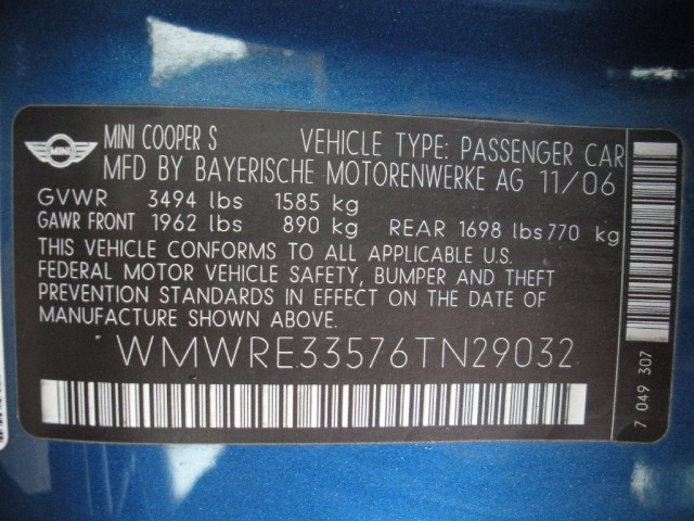Used 2006 Hyper Blue Metallic MINI Cooper S | Albany, NY