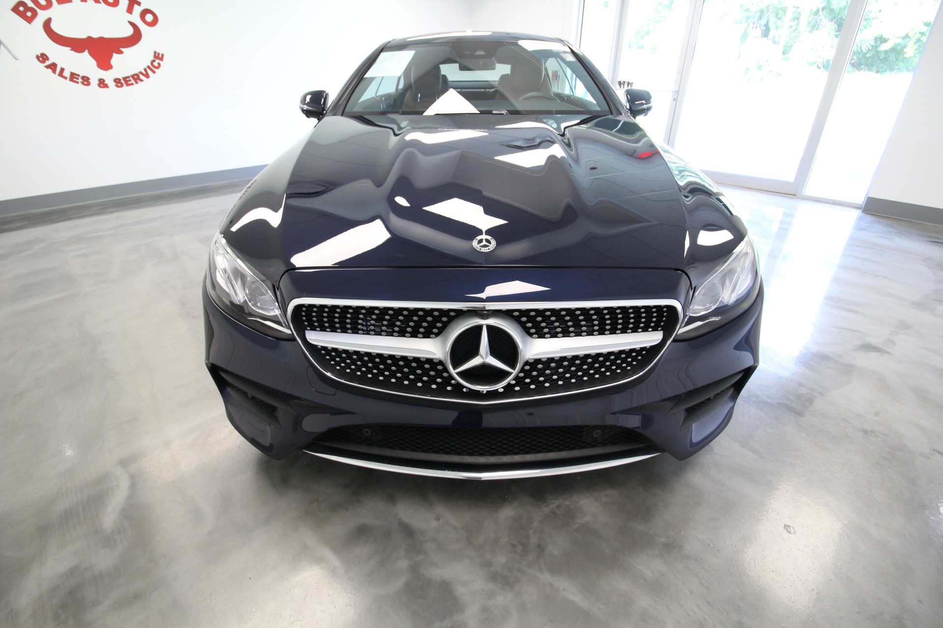Used 2019 Lunar Blue Metallic Mercedes-Benz E-Class E450 Coupe 4MATIC AMG Line Low Miles | Albany, NY
