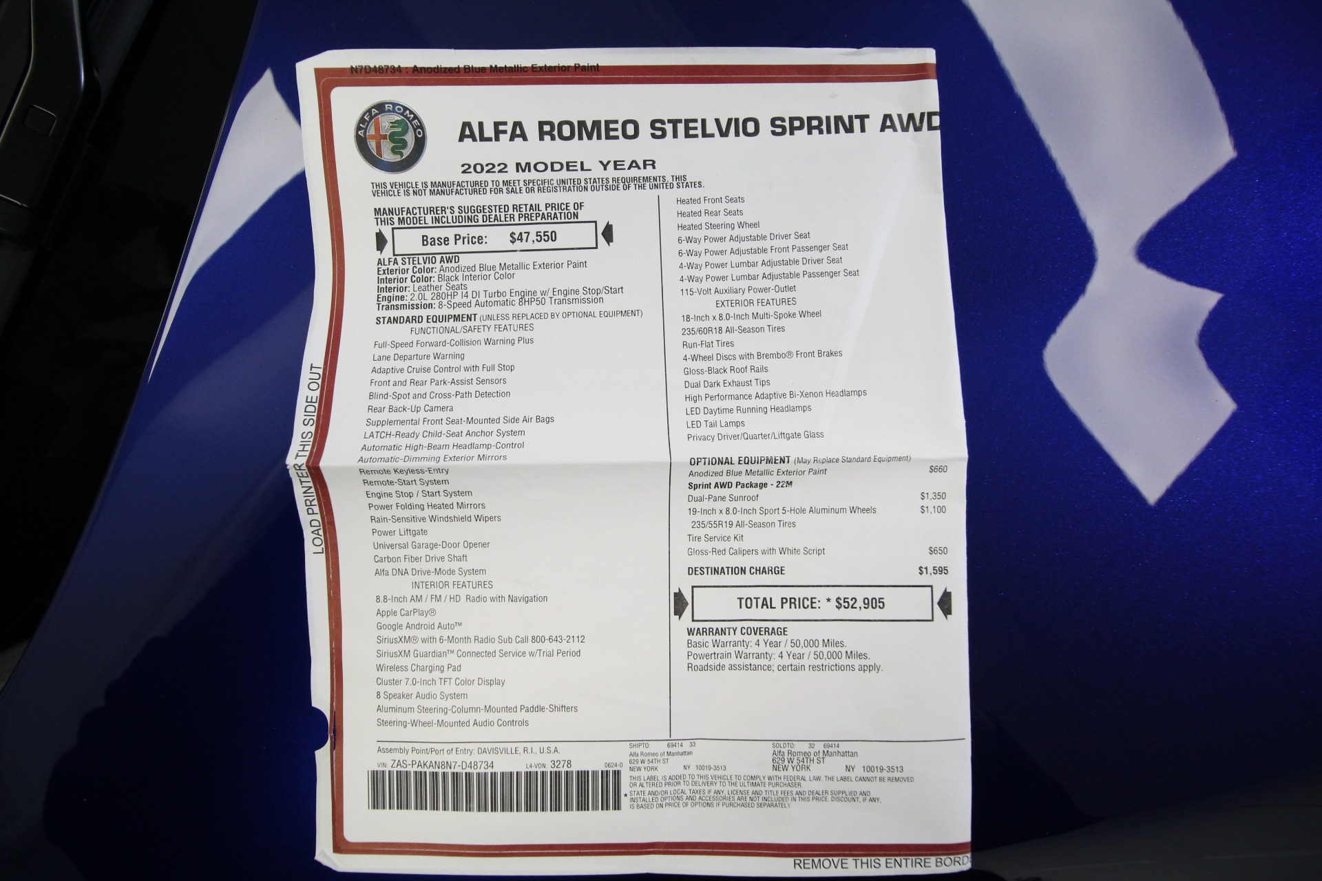 New 2022 Alfa Romeo STELVIO Sprint AWD | St. Petersburg, FL
