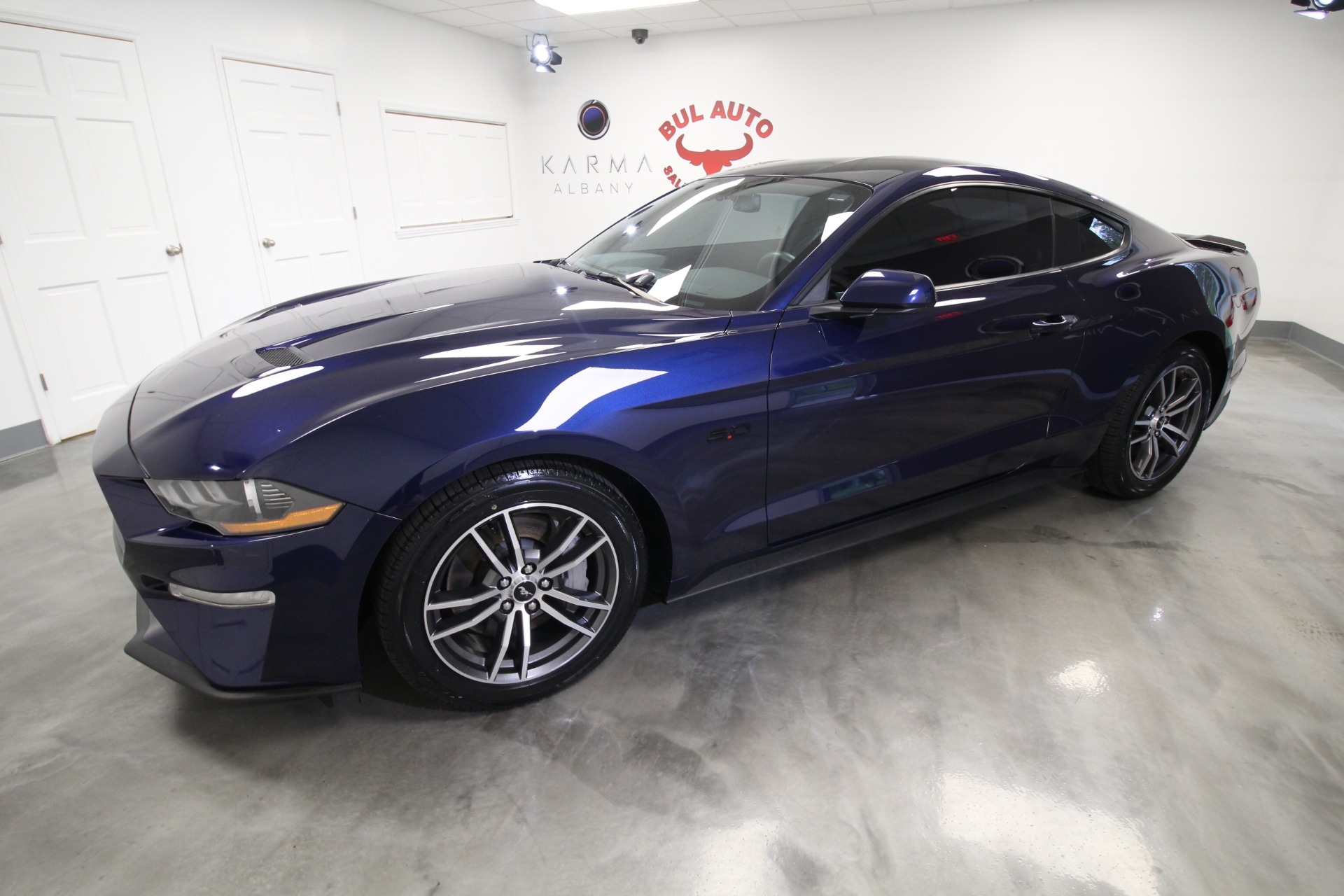 Used 2018 Kona Blue Metallic Ford Mustang GT Coupe Standard Transmission | Albany, NY