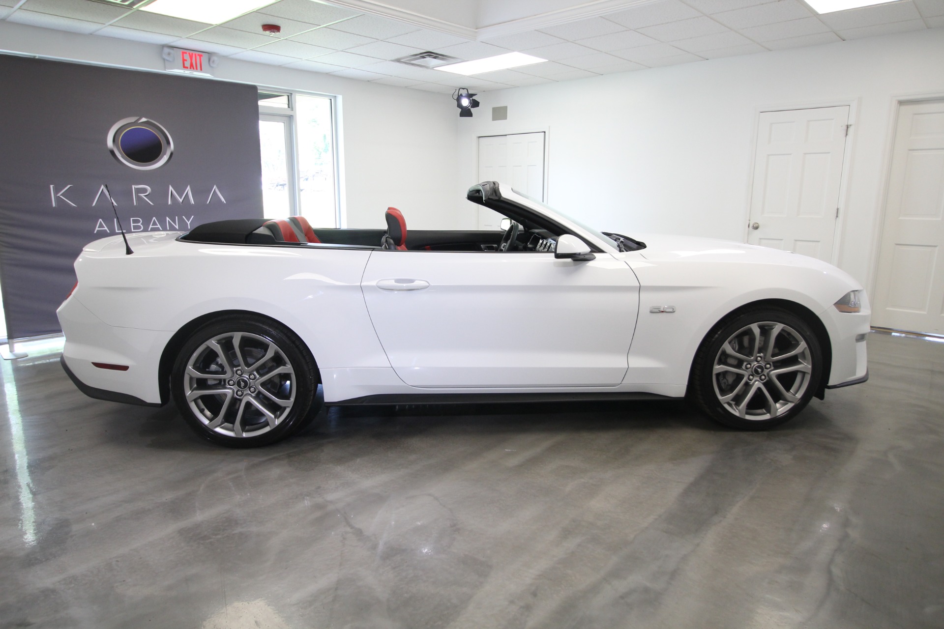 Used 2023 Oxford White Ford Mustang GT Premium Convertible LIKE NEW | Albany, NY