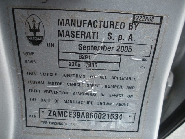 Used 2006 Grigio Touring Metallic Maserati Quattroporte LOADED,RARE FACTORY REAR TV/DVD ENTERTAINMENT,WOOD STEERING WHEEL | Albany, NY
